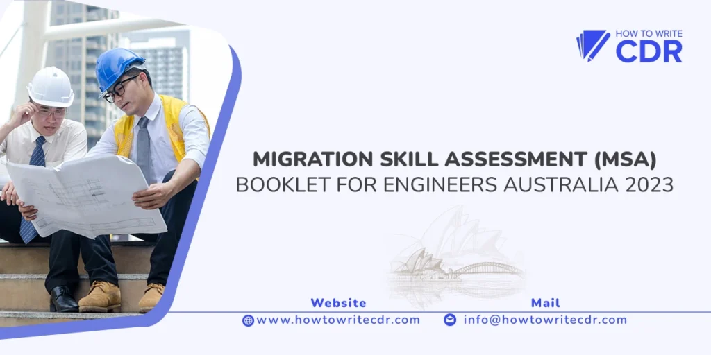 MIGRATION SKILL ASSESSMENT (MSA) BOOKLET FOR ENGINEERS AUSTRALIA 2023