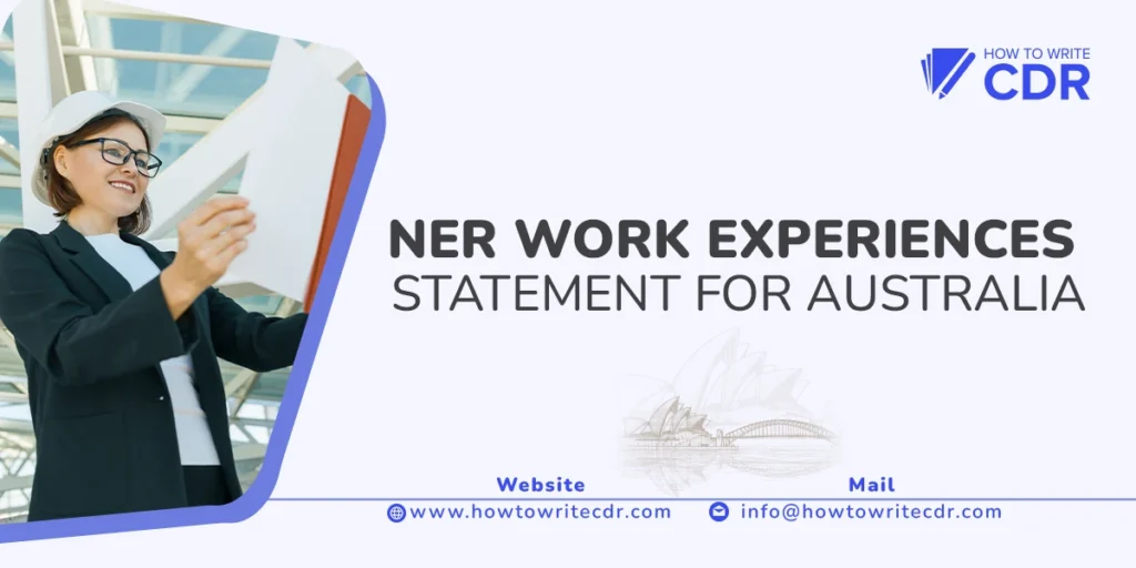 NER WORK EXPERIENCES STATEMENT FOR AUSTRALIA